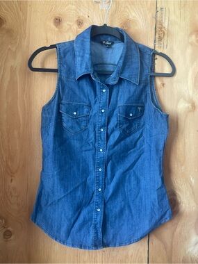 Guess denim sleeveless top